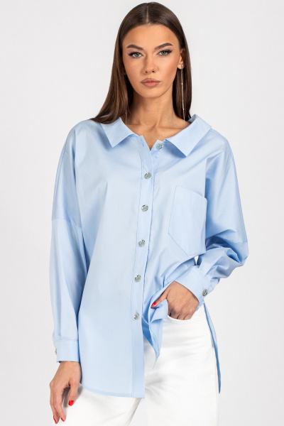 Блуза VIZAVI 727 голубой - фото 2