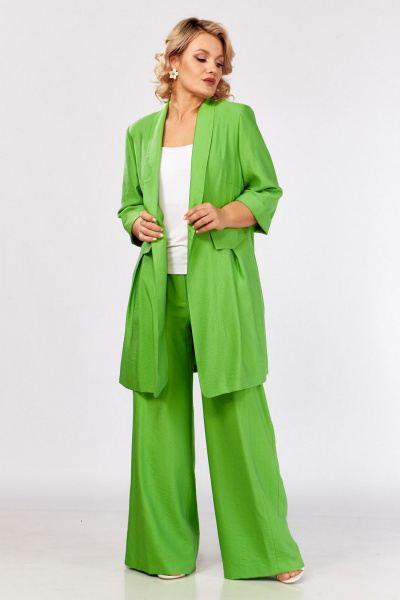 Брюки, жакет, топ Koketka i K 1281-1 зеленый - фото 7