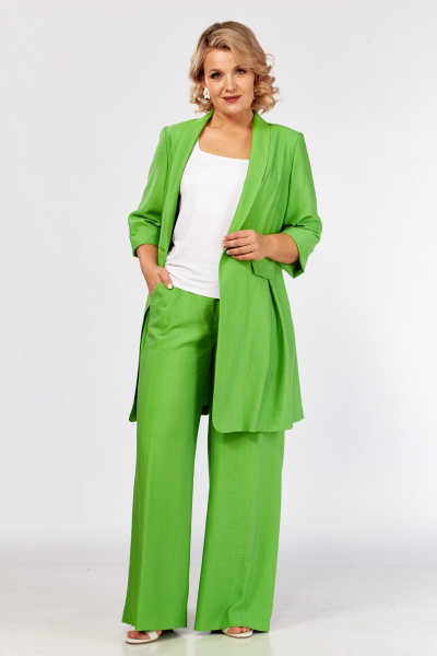 Брюки, жакет, топ Koketka i K 1281-1 зеленый - фото 6