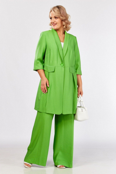 Брюки, жакет, топ Koketka i K 1281-1 зеленый - фото 3