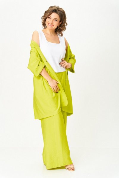 Брюки, жакет, топ Koketka i K 1281 лаймовый - фото 17