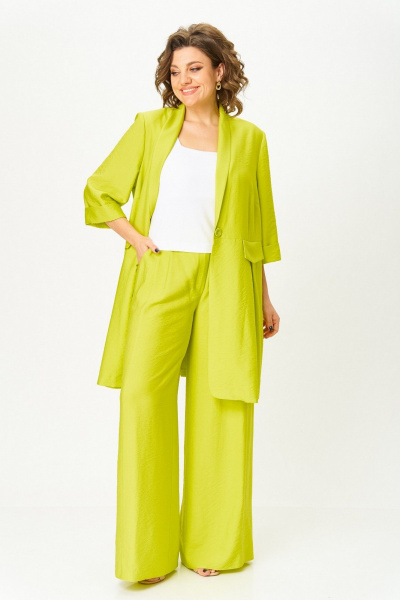 Брюки, жакет, топ Koketka i K 1281 лаймовый - фото 16