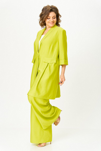 Брюки, жакет, топ Koketka i K 1281 лаймовый - фото 15