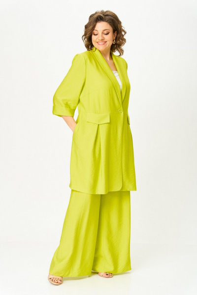 Брюки, жакет, топ Koketka i K 1281 лаймовый - фото 13