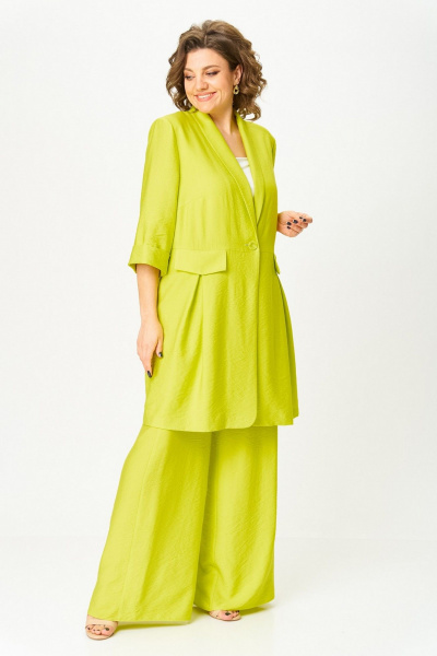 Брюки, жакет, топ Koketka i K 1281 лаймовый - фото 12