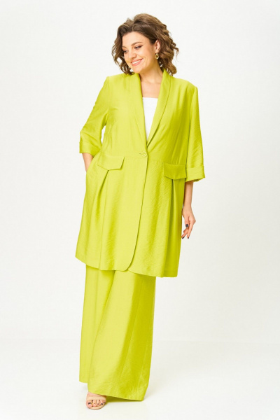 Брюки, жакет, топ Koketka i K 1281 лаймовый - фото 11