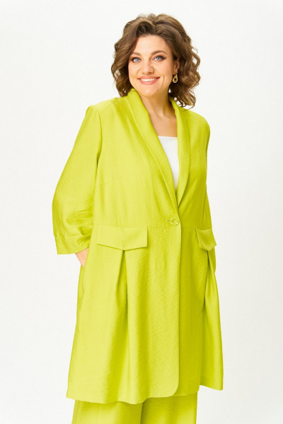 Брюки, жакет, топ Koketka i K 1281 лаймовый - фото 10