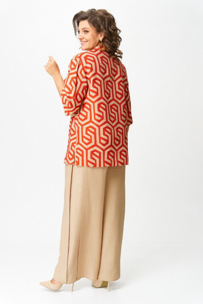 Блуза, брюки Koketka i K 1282 беж+терракот - фото 15