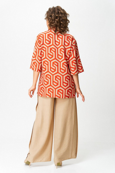 Блуза, брюки Koketka i K 1282 беж+терракот - фото 14