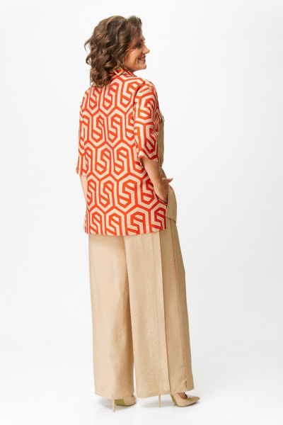Блуза, брюки Koketka i K 1282 беж+терракот - фото 13