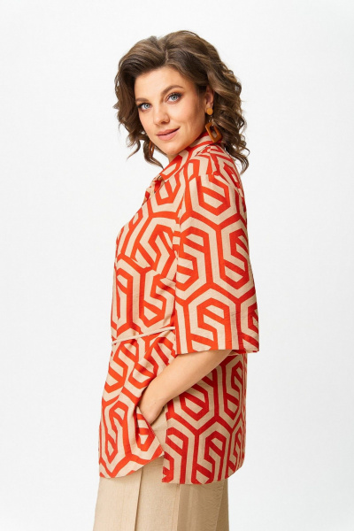 Блуза, брюки Koketka i K 1282 беж+терракот - фото 3