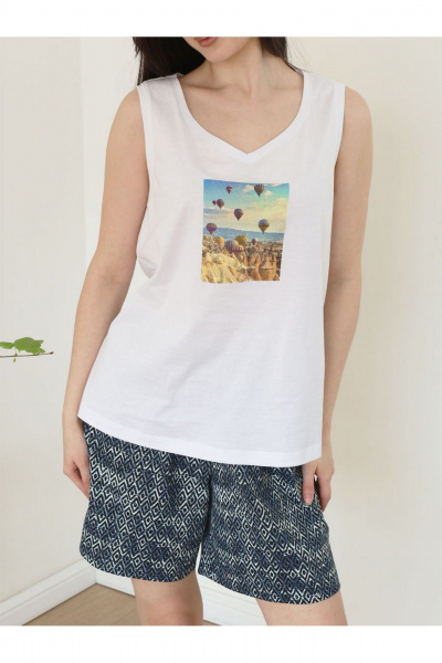 Майка, шорты Купалинка 32501G.170-176 к.белый,набивка - фото 2