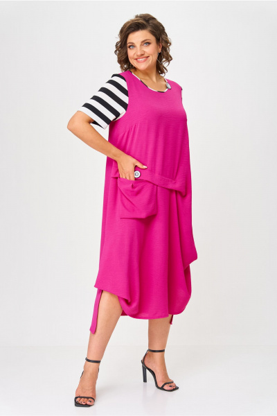 Платье Michel chic 2178 фуксия - фото 3