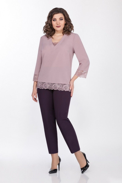 Блуза, брюки, жакет LaKona 1338/2 ежевика - фото 3
