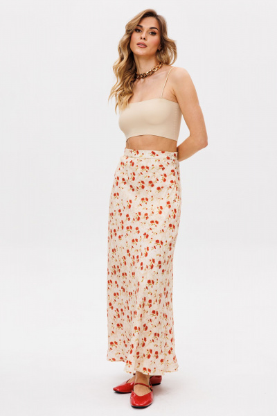 Юбка EOLA 2842 бежевый-принт - фото 10