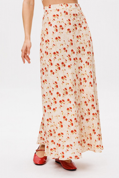 Юбка EOLA 2842 бежевый-принт - фото 6