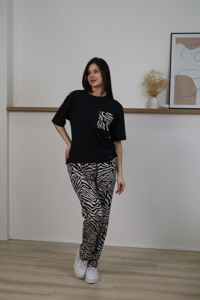 Брюки, футболка Купалинка 563300.170-176 к.черный,набивка - фото 9