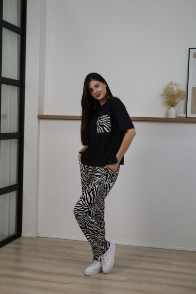 Брюки, футболка Купалинка 563300.170-176 к.черный,набивка - фото 8