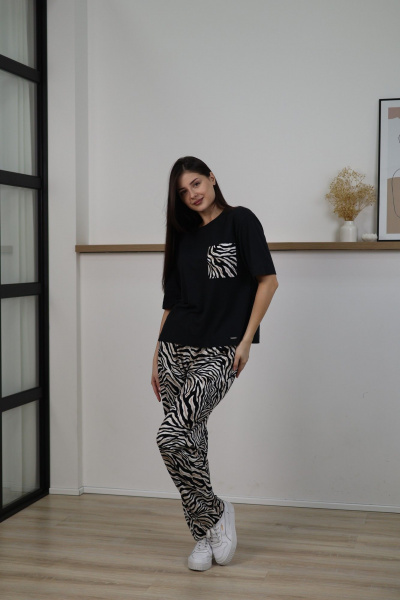 Брюки, футболка Купалинка 563300.170-176 к.черный,набивка - фото 6