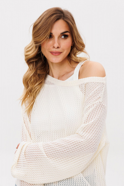 Блуза EOLA 2864 молочный - фото 6