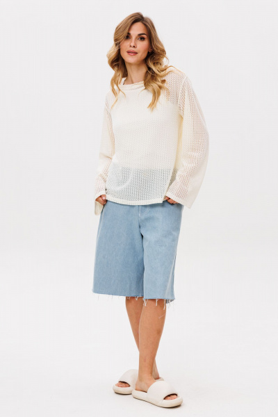 Блуза EOLA 2864 молочный - фото 3