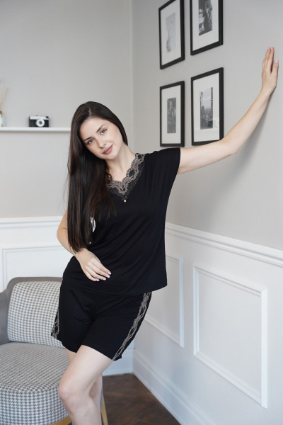 Майка, шорты Купалинка 617400.158-164 черный - фото 2