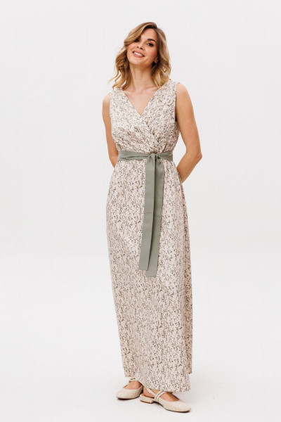 Платье EOLA 2862 бежевый_принт - фото 9