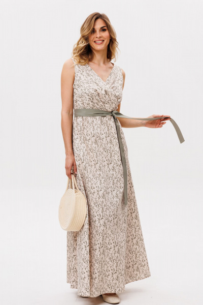 Платье EOLA 2862 бежевый_принт - фото 7