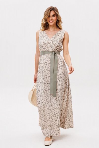 Платье EOLA 2862 бежевый_принт - фото 6