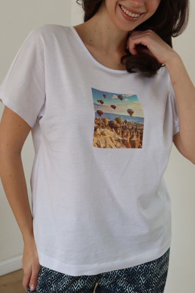 Брюки, футболка Купалинка 684205.170-176 к.белый,набивка - фото 2