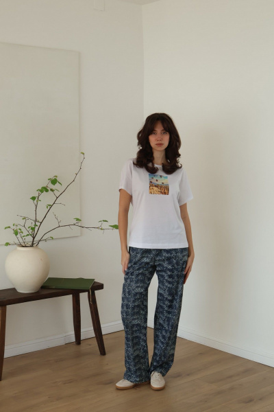 Брюки, футболка Купалинка 684205.170-176 к.белый,набивка - фото 1