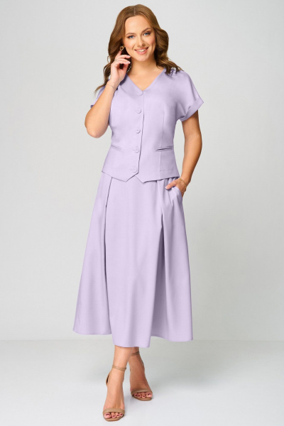 Жилет, юбка Мишель стиль 1273 светлая_лаванда - фото 3