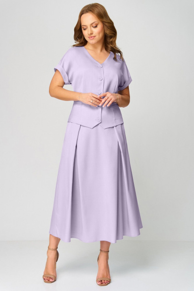 Жилет, юбка Мишель стиль 1273 светлая_лаванда - фото 2