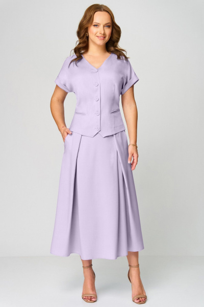 Жилет, юбка Мишель стиль 1273 светлая_лаванда - фото 1