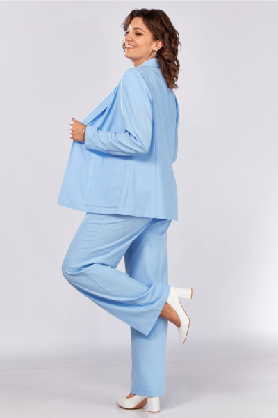 Блуза, брюки, жакет Aira Style 24220 голубой - фото 10