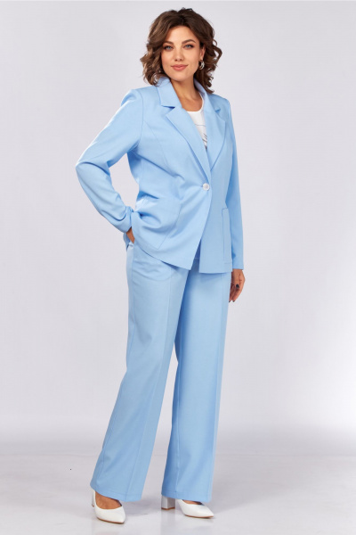 Блуза, брюки, жакет Aira Style 24220 голубой - фото 4