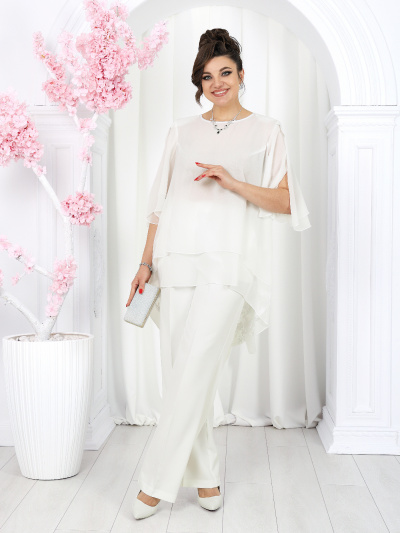 Блуза, брюки Ninele 6050 молочный - фото 3