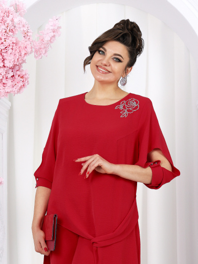 Брюки, туника Ninele 6051 красный - фото 7