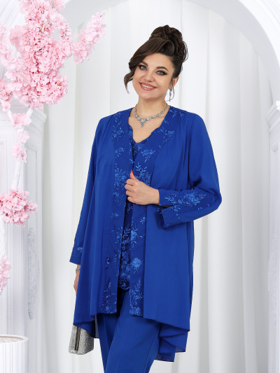 Блуза, брюки, кардиган Ninele 6066 василек - фото 3