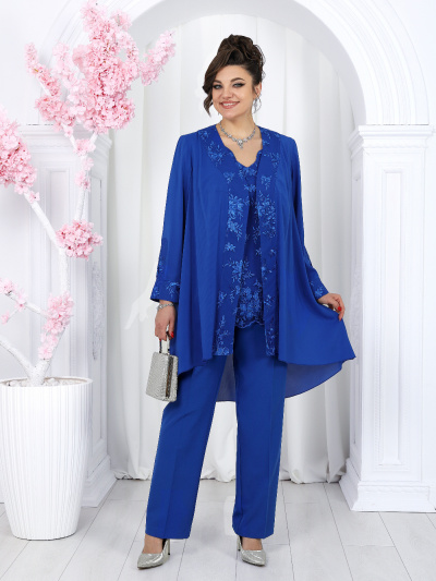 Блуза, брюки, кардиган Ninele 6066 василек - фото 9