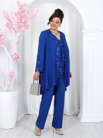 Блуза, брюки, кардиган Ninele 6066 василек - фото 19