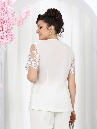 Блуза, брюки, кардиган Ninele 6066 молочный - фото 21