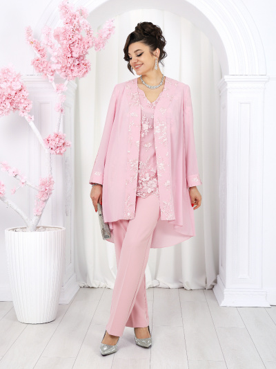 Блуза, брюки, кардиган Ninele 6066 розовый - фото 1