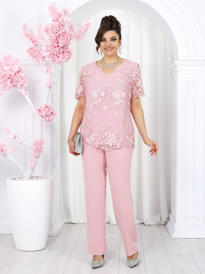 Блуза, брюки, кардиган Ninele 6066 розовый - фото 7
