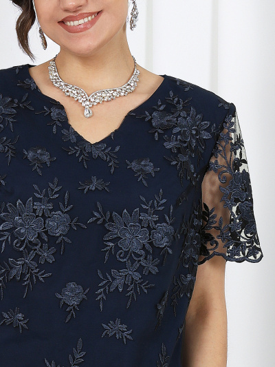 Блуза, брюки, кардиган Ninele 6066 синий - фото 7