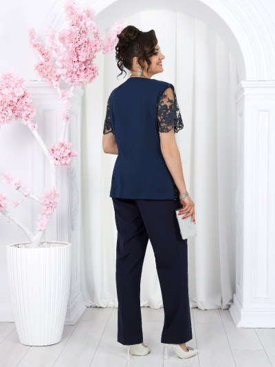 Блуза, брюки, кардиган Ninele 6066 синий - фото 21