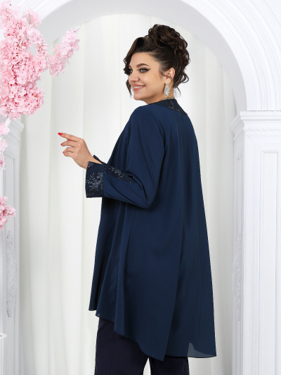 Блуза, брюки, кардиган Ninele 6066 синий - фото 23