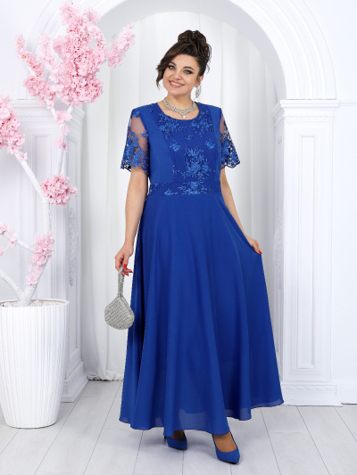 Жакет, платье Ninele 7490 василек - фото 3