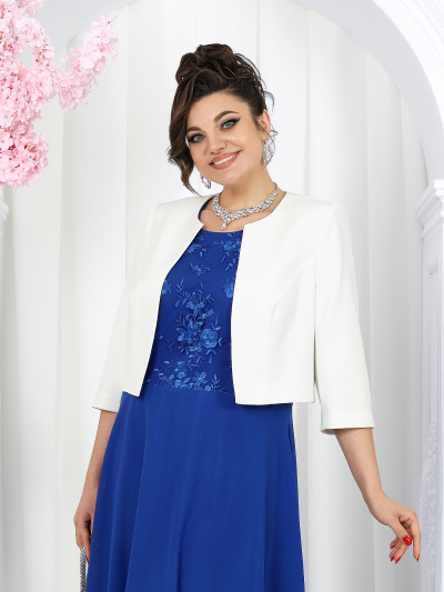 Жакет, платье Ninele 7490 василек - фото 11