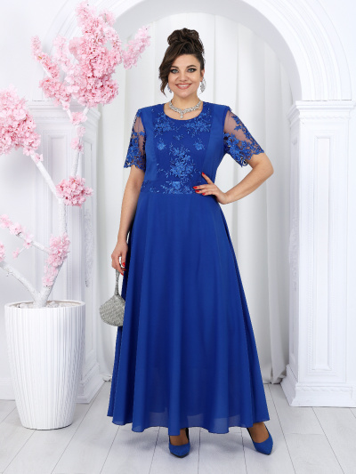 Жакет, платье Ninele 7490 василек - фото 9